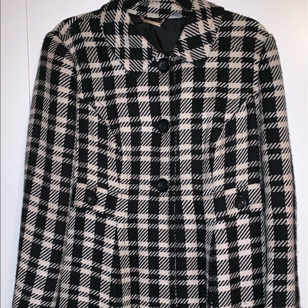 Gingham long coat